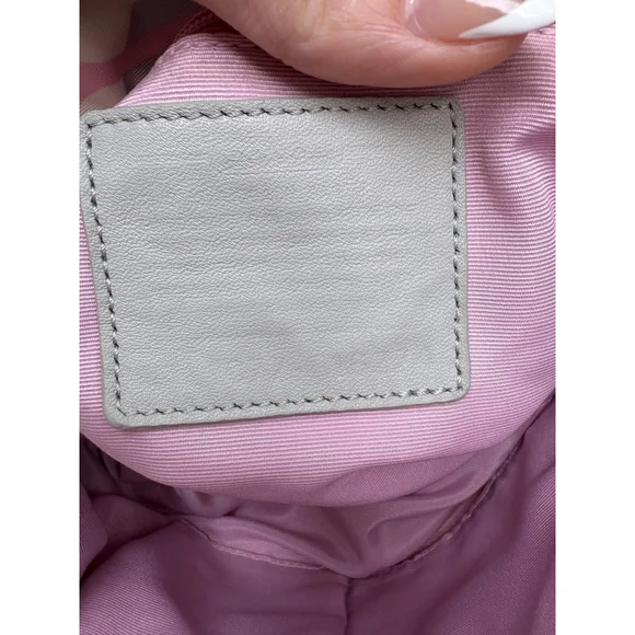 Y2K COACH RAINBOW C CHUNKY SHOULDER BAG Pastel Pink Lining - Picture 8 of 9